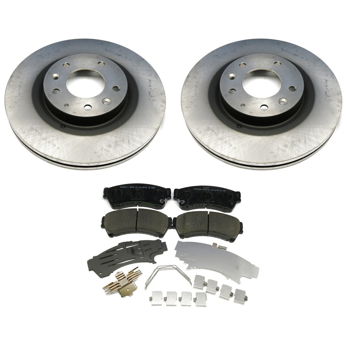 Front Brake Package: Pads, Rotors & Attachment Kit | Mazda6 (2009-2013)