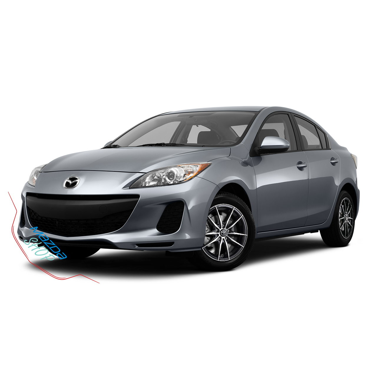 Mazda M010 Alloy Rims (Gloss Black with Machined Face) - 16"/17"