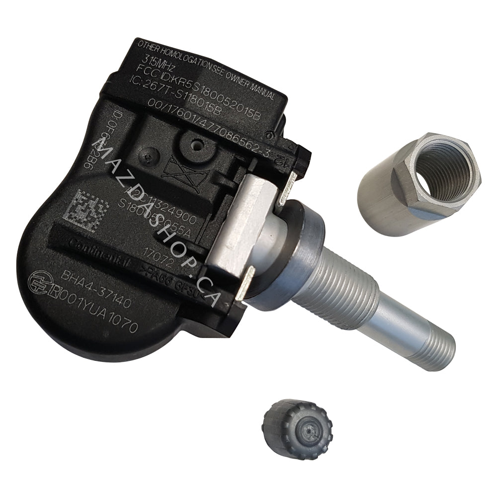 Tire pressure sensor monitor on a white background