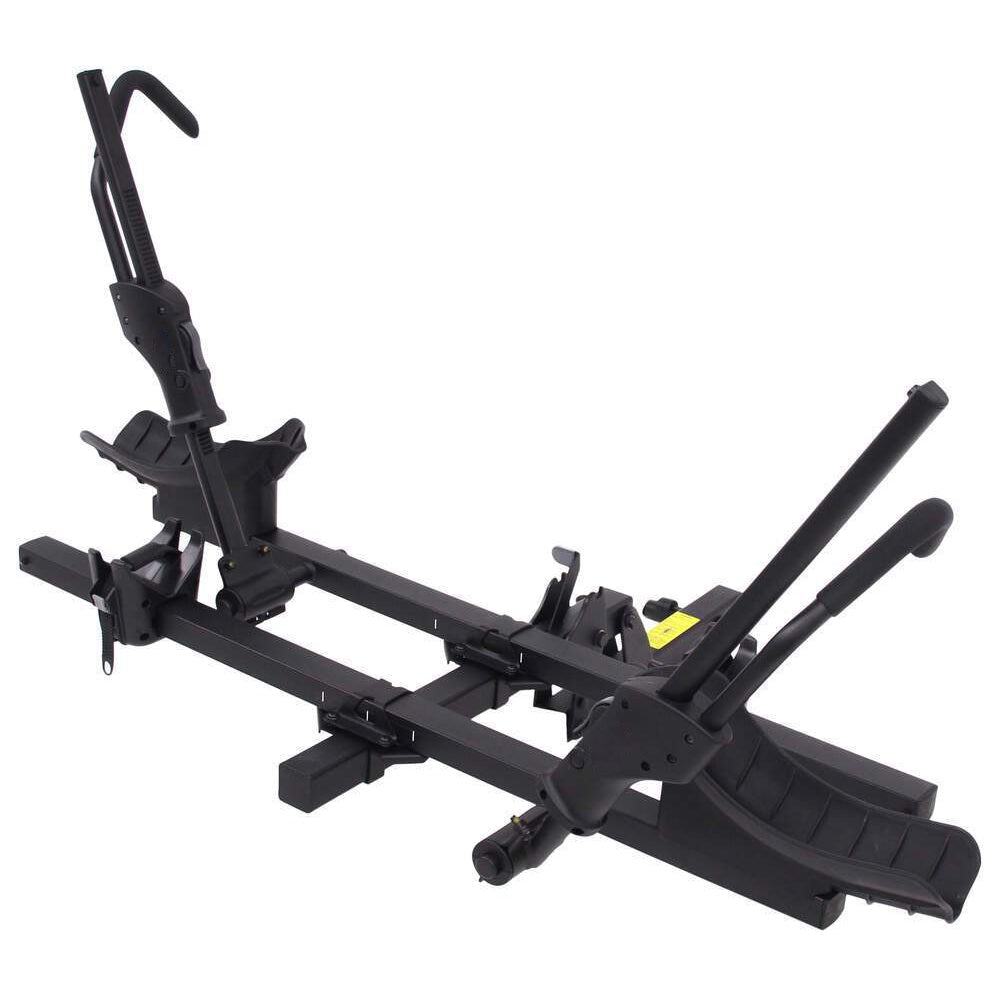 Black bike rack on a white background