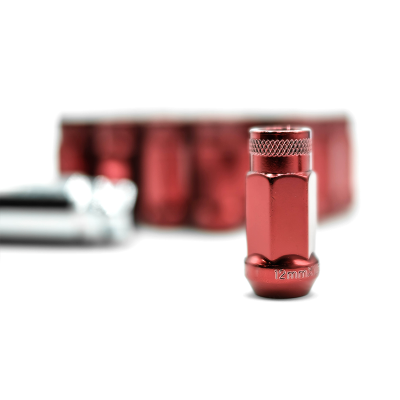 Wheel Nut Set (20+1 pcs) — Tuner in Red Chrome (19mm) | Superspeed Wheels
