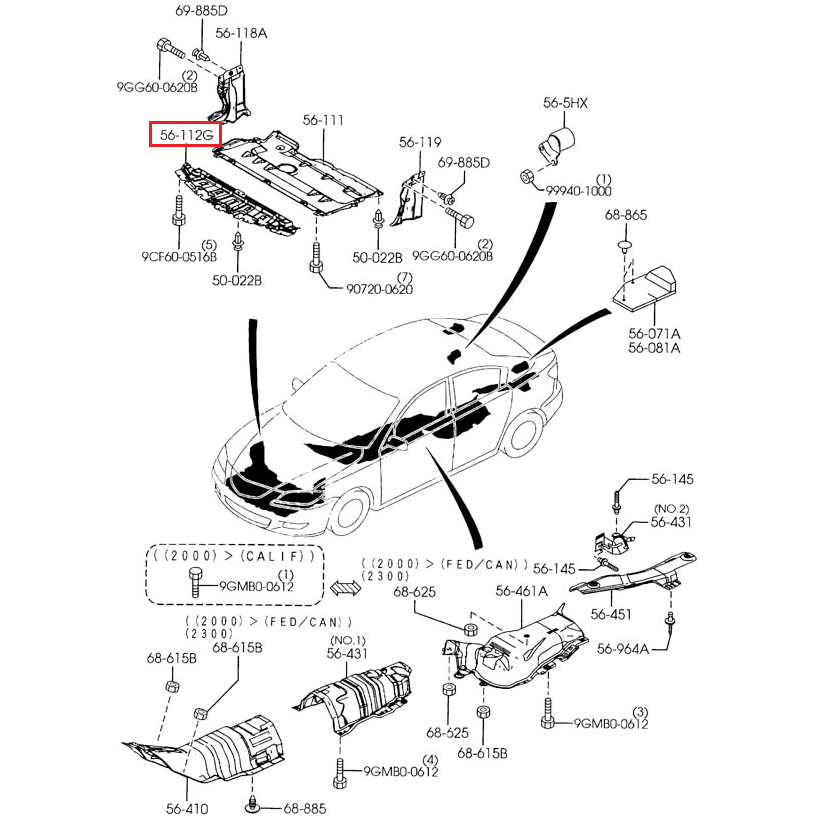 Lower Engine Cover | Mazda3 Sedan, Hatchback & Mazdaspeed3 (2004-2009)